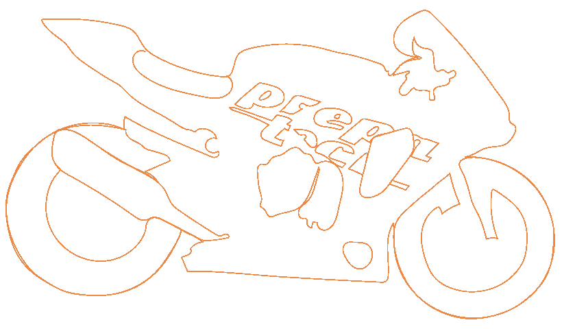 dessin contour moto orange